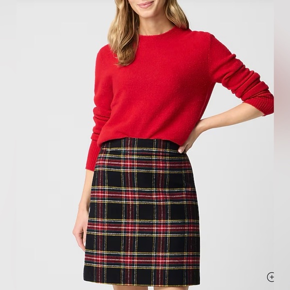 J CREW Plaid wool-blend A-line mini skirt - Picture 7 of 9